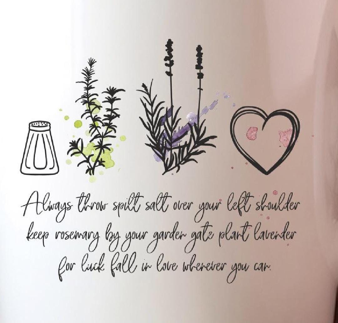 Salt Rosemary lavender and love - Autumn mug Halloween adding some magic to your day witch