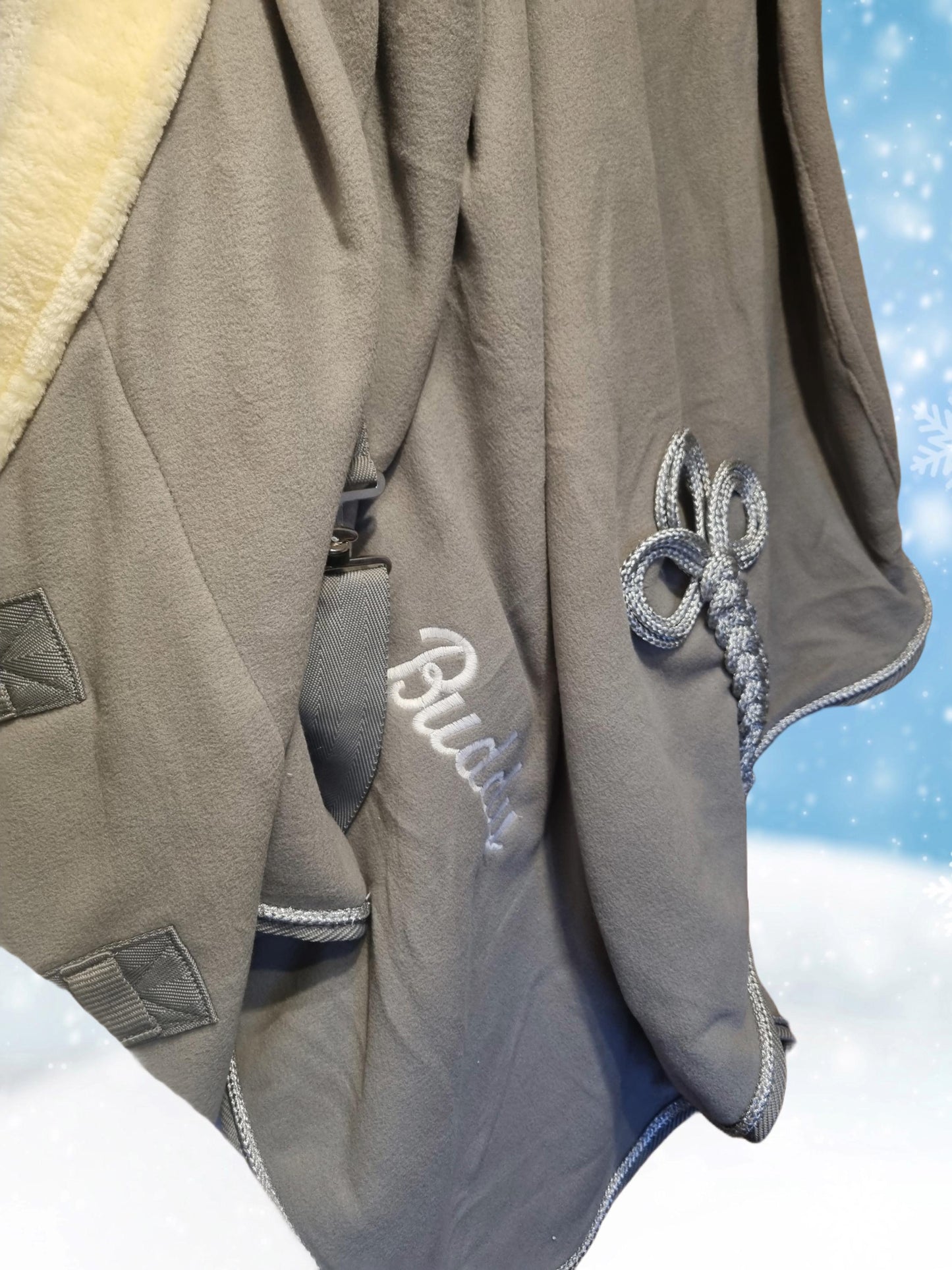 Personalised equestrian Show fleece cooler Embroidered- horse rug show name stable rug travel